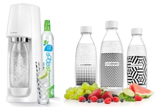 set SodaStream Spirit White výrobník perlivé vody SODA + Lahev TriPack 1l Fuse Black&White